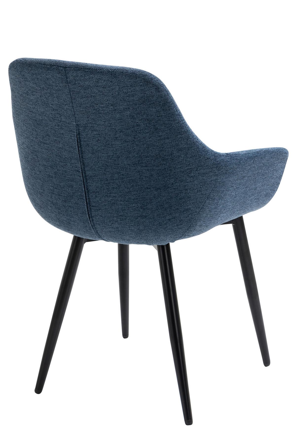 Set Naslanjačev Lena, Temno Modra, 2-Delni - črna/temno modra, Moderno, kovina/tekstil (64/86/59cm) - Livetastic