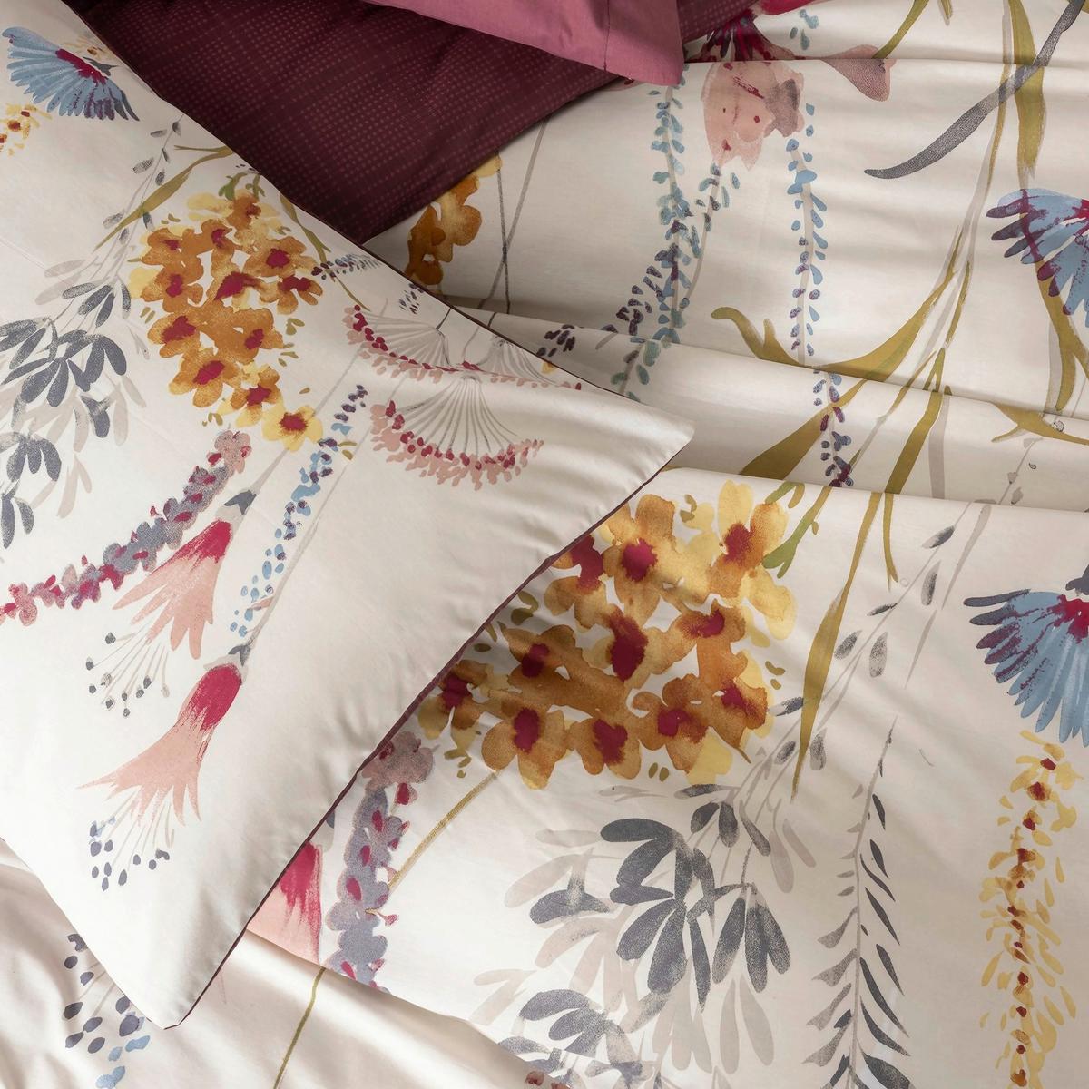 POŚCIEL FLOS - CLARET RED - czerwony, Basics, tkanina (135/200cm)
