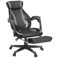 Főnöki Szék Fekvő Funkcióval Clio - fekete/szürke, Modern, műanyag/textil (64/110-117-5/60,5cm) - Mömax