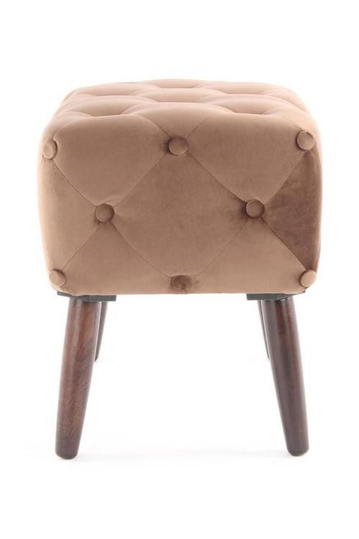Hocker Piano ca. 40x48 cm Braun Samt - Braun, Basics, Holzwerkstoff/Textil (40/48/60cm) - Kayoom