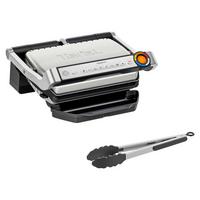 GRILL KONTAKTOWY GC718D TEFAL - czarny/kolor chromowy, Basics (36,6/36,6/17,5cm) - Tefal