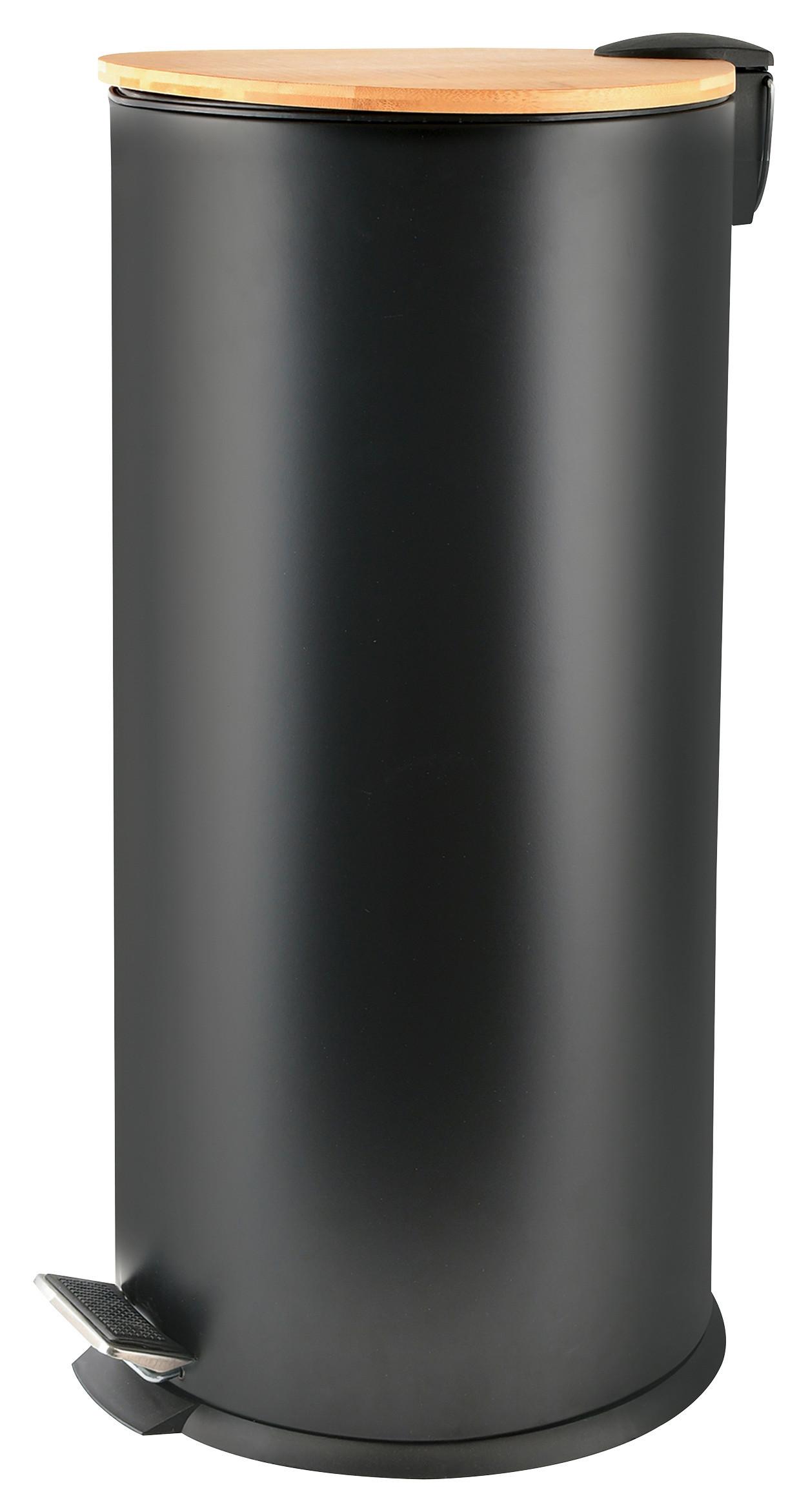 Abfalleimer Adonis - Schwarz, Basics, Metall (29,5/63/29,5cm) - Spirella