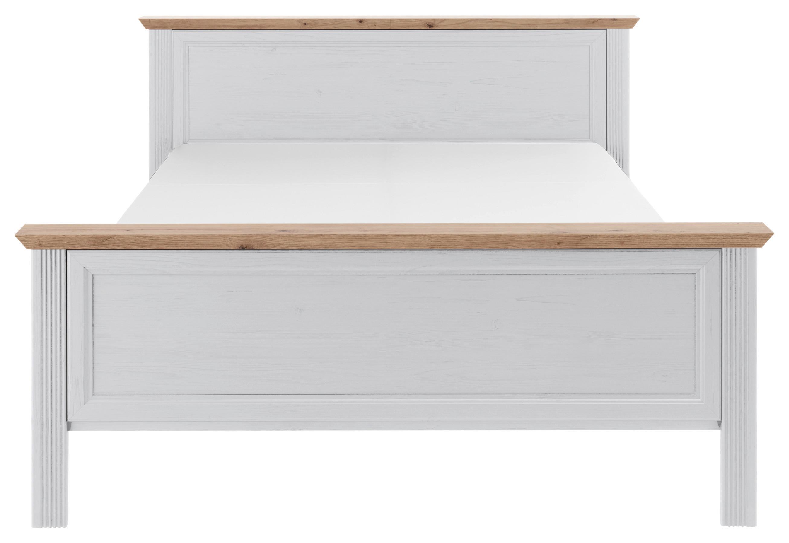 Klasični Krevet Jasmin Ii - bijela/hrast Artisan, Lifestyle, drvni materijal/plastika (160/200cm) - Modern Living