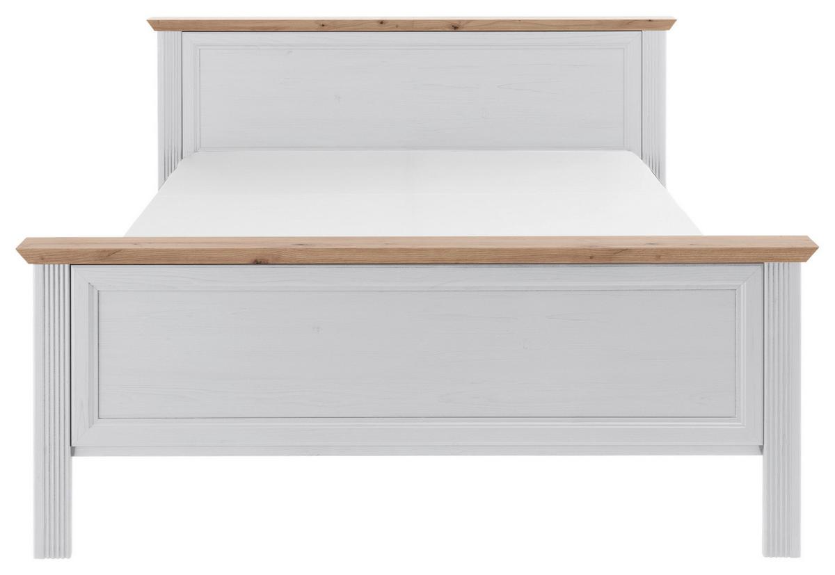 Klasični Krevet Jasmin Ii - bijela/hrast Artisan, Lifestyle, drvni materijal/plastika (160/200cm) - Modern Living