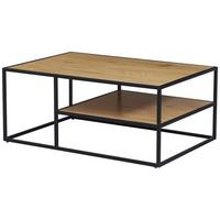 Dohányzóasztal Kenny - tölgyfa színű/fekete, Modern, faalapú anyag/fém (90/38/40cm) - Mömax