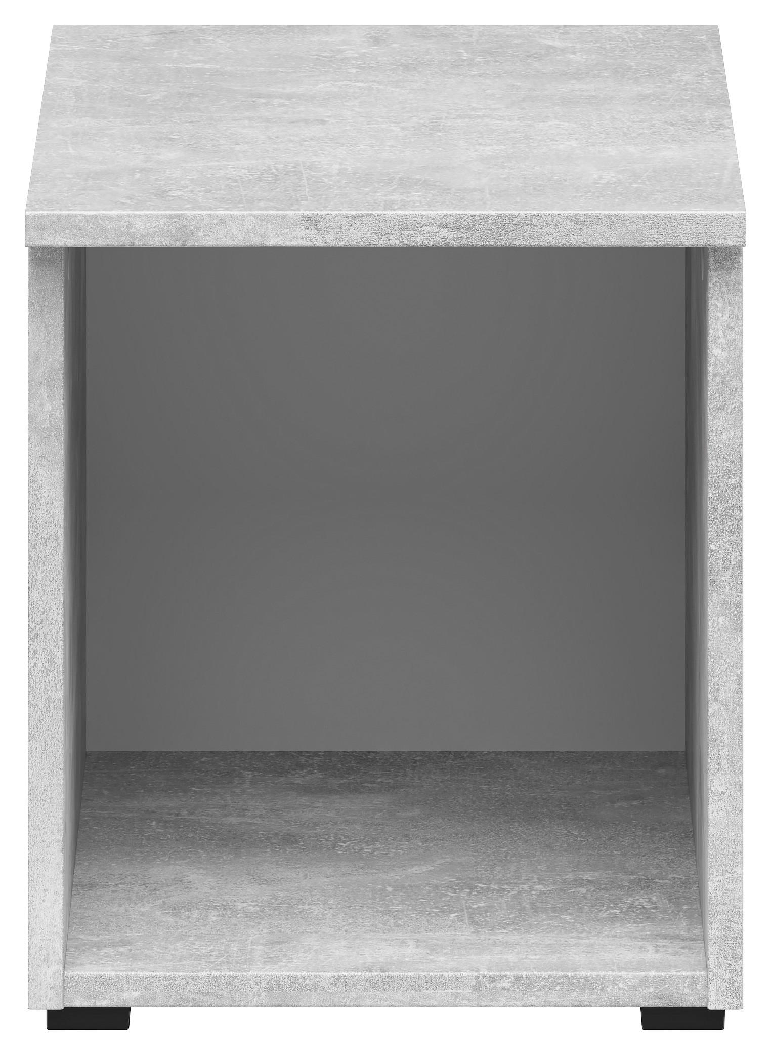 Regalaufsatz Multistauraum Betonoptik - Grau, MODERN, Holzwerkstoff (30/35/40cm) - Mömax