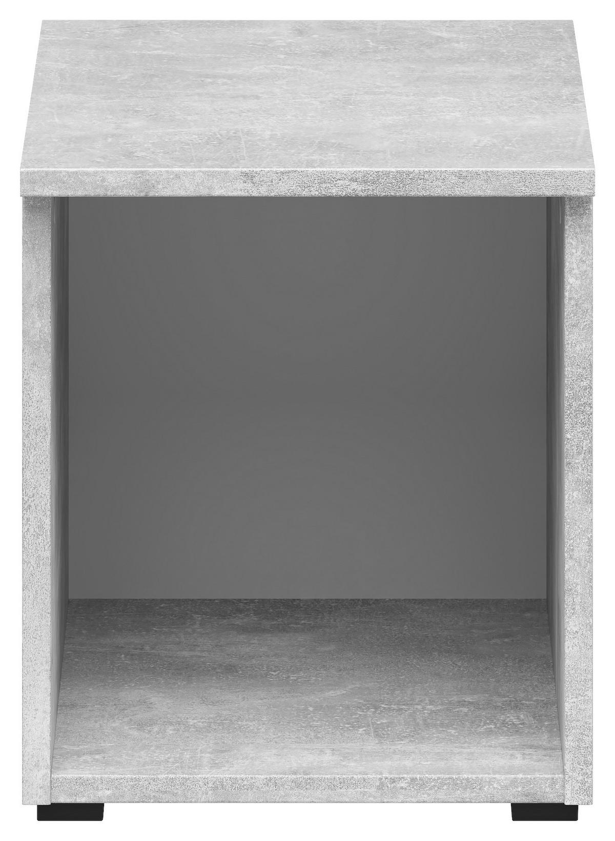 Regalaufsatz Multistauraum Betonoptik - Grau, MODERN, Holzwerkstoff (30/35/40cm) - Mömax
