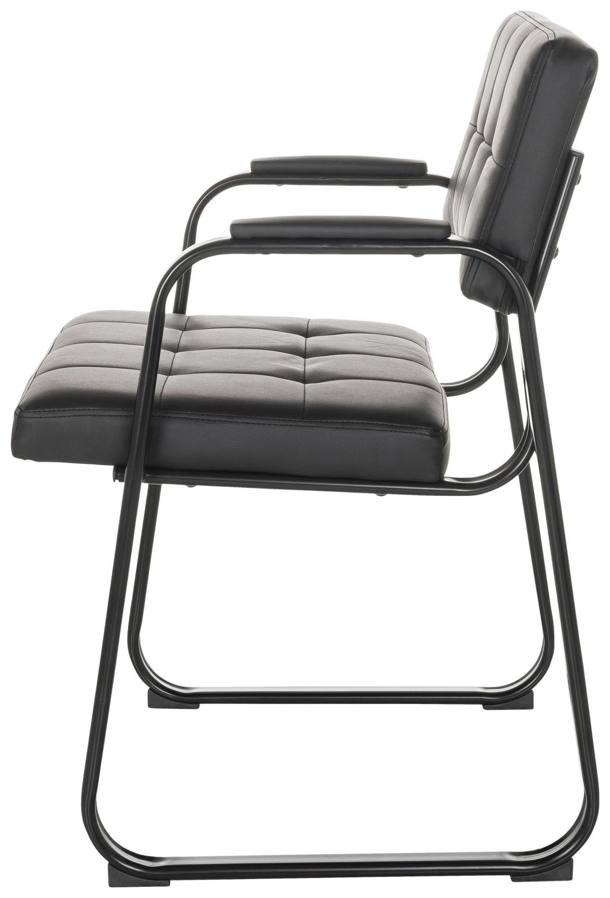 Konferenčni Stol Zanta B Pu, Črna - črna, Basics, kovina/tekstil (58/79/55cm) - MID.YOU