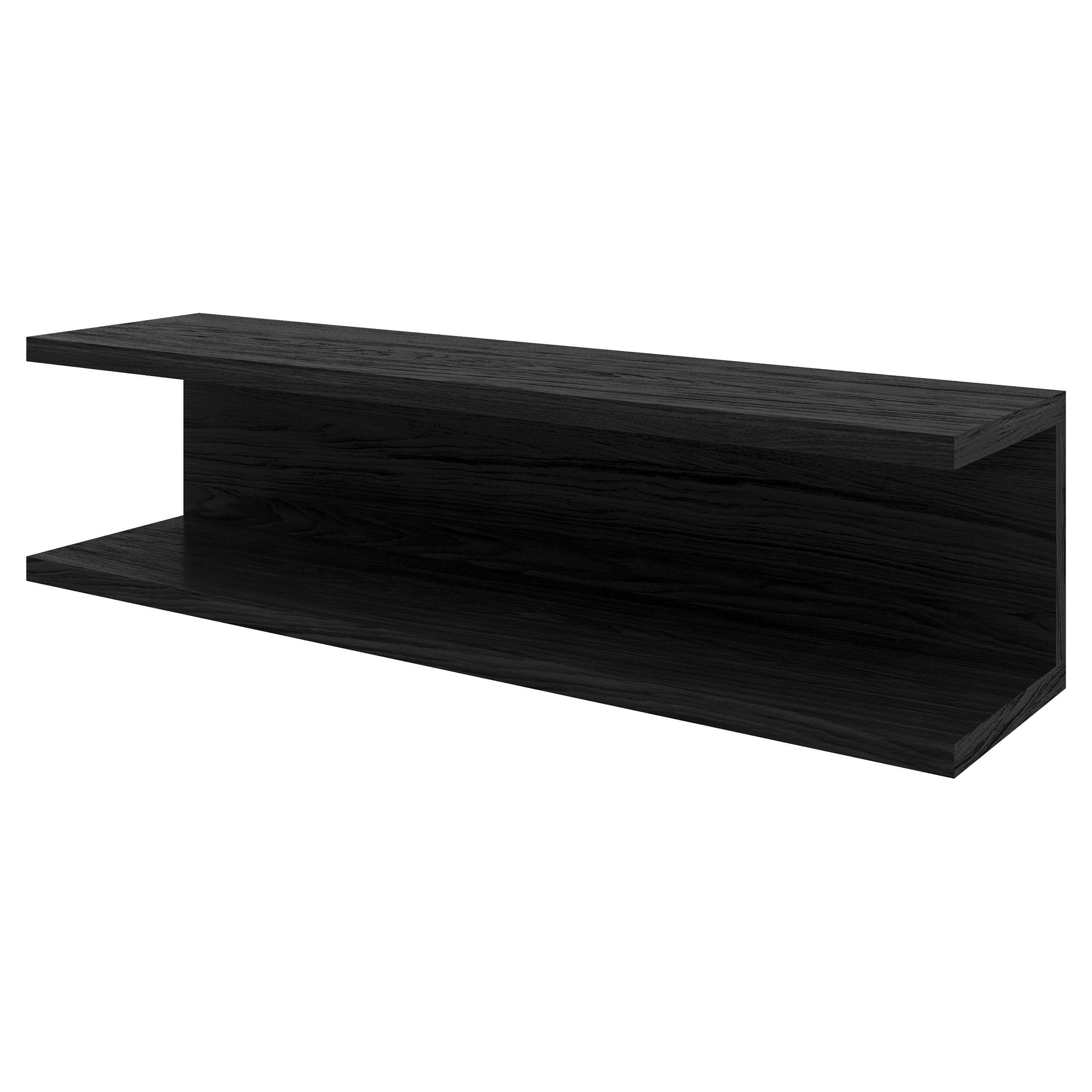 Poliță de perete DURALINE C - negru, Modern, lemn (60/15/15cm) - Modern Living