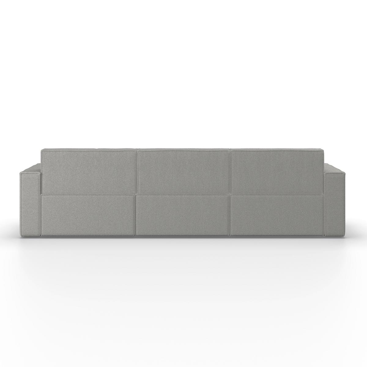 Sarokkanapé Szürke Színben Milo - világosszürke/világosbarna, Modern, műanyag/faalapú anyag (310/83/148cm) - Bessagi Home