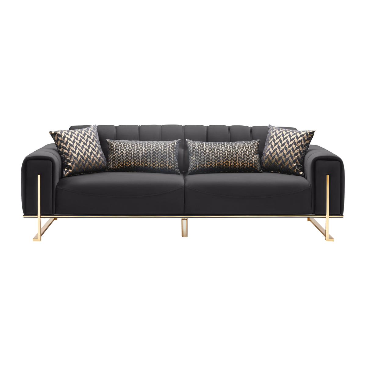 Schwarzer Sofa (3 teilig) ohne outlets Gebrauchsspuren