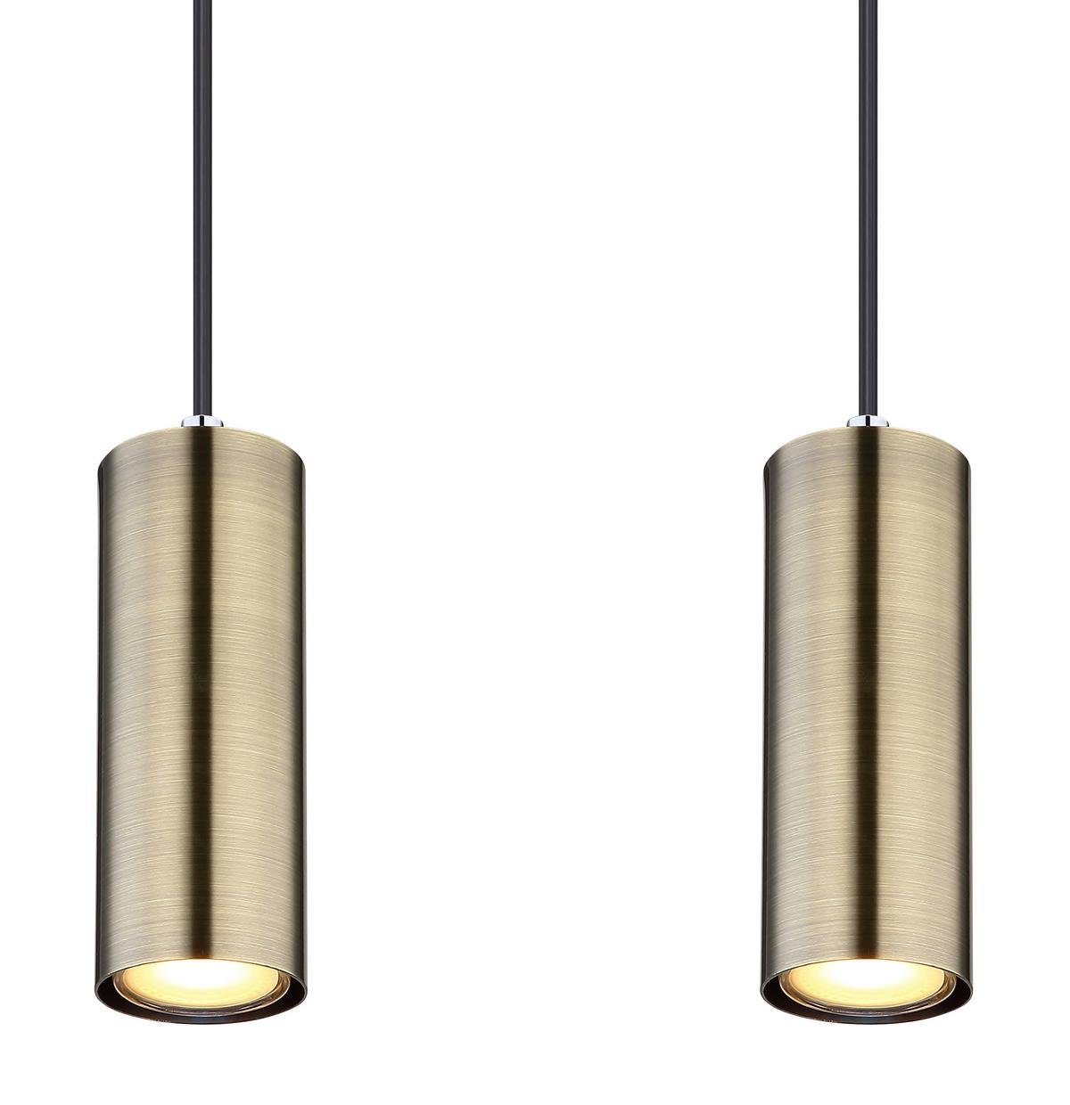 LAMPA WISZĄCA 57911-6HM - kolor mosiężny/czarny, Design, metal (115/6/120cm) - Globo