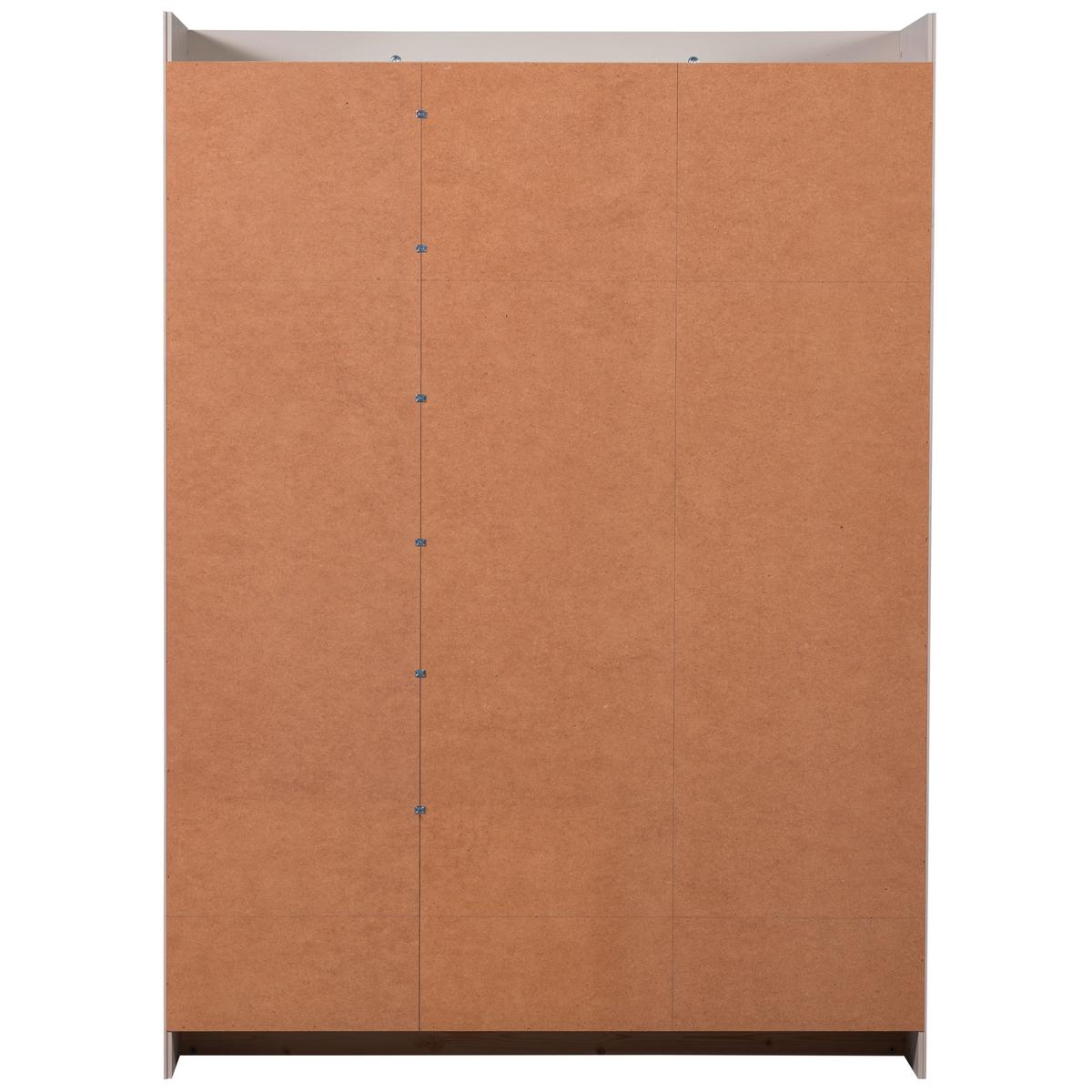 Drehtürenschrank Connect Grau - Hellgrau, Design, Holz (140/195/53cm) - Livetastic
