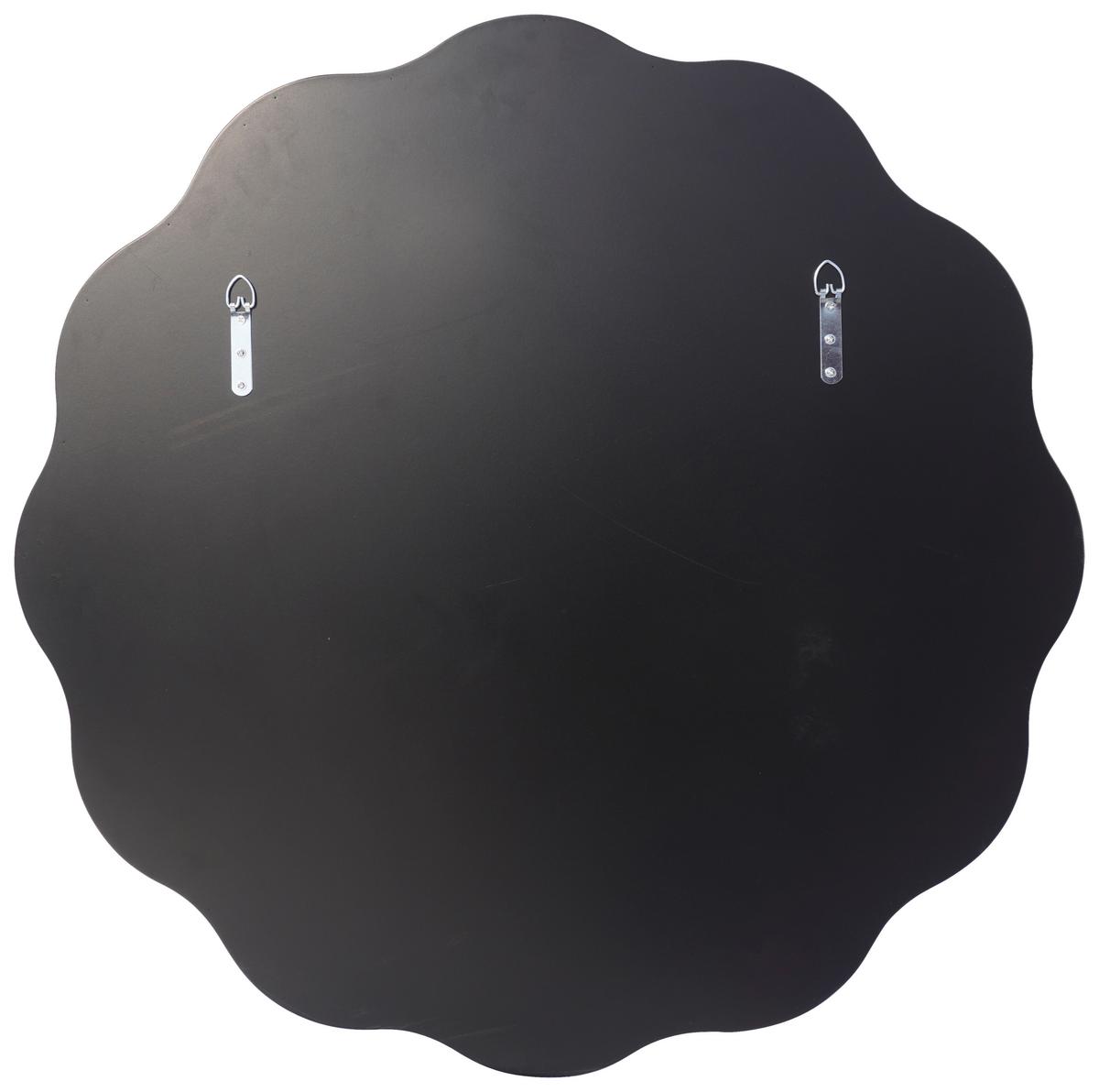 Zidno Ogledalo Blossom - crna, Moderno, staklo/drvni materijal (80/80/2cm) - Modern Living