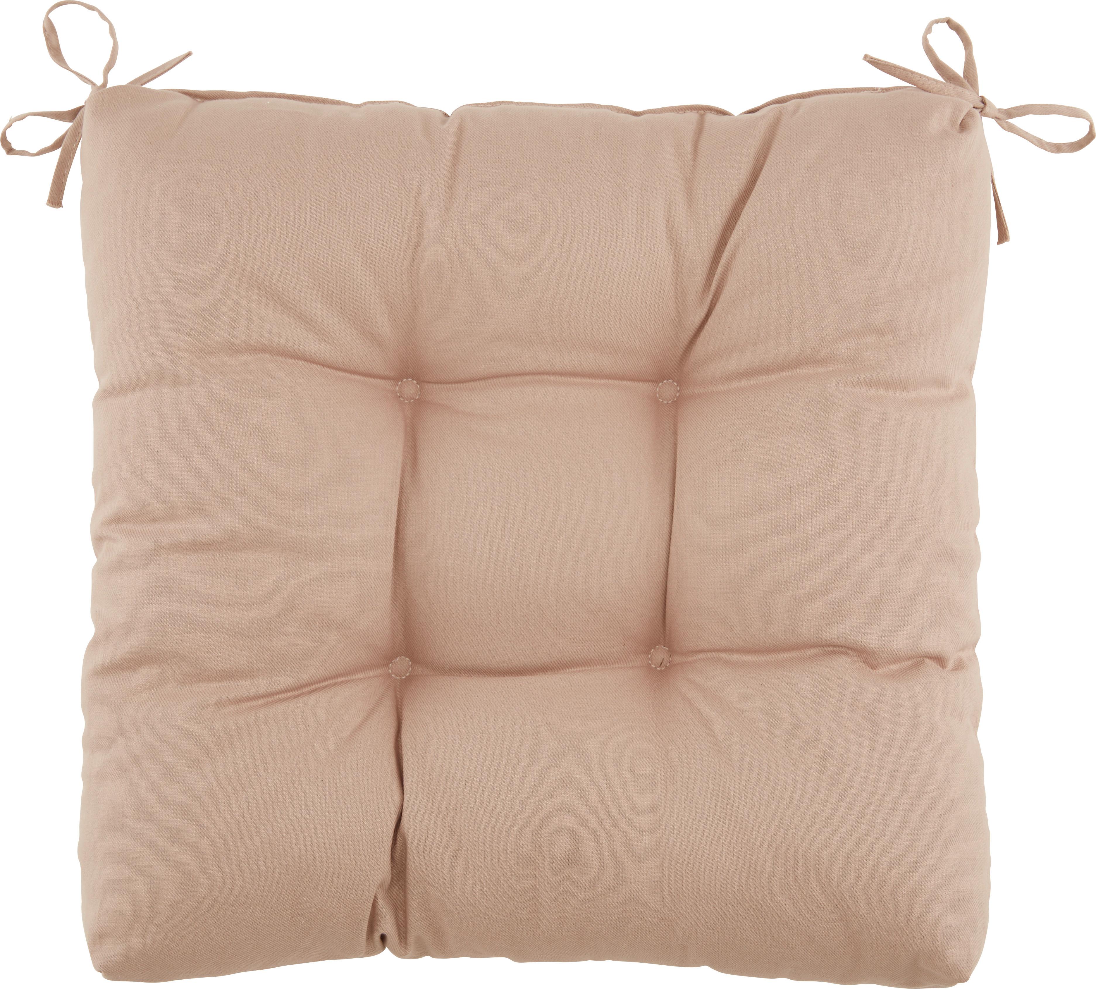 Sitzkissen Elli in Beige ca. 40x40cm - Beige, Konventionell (40/40/7cm) - Mömax