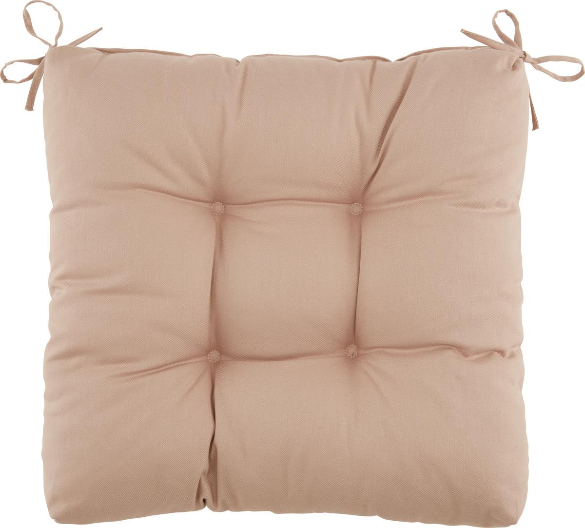 Sitzkissen Elli in Beige ca. 40x40cm - Beige, KONVENTIONELL (40/40/7cm) - Mömax