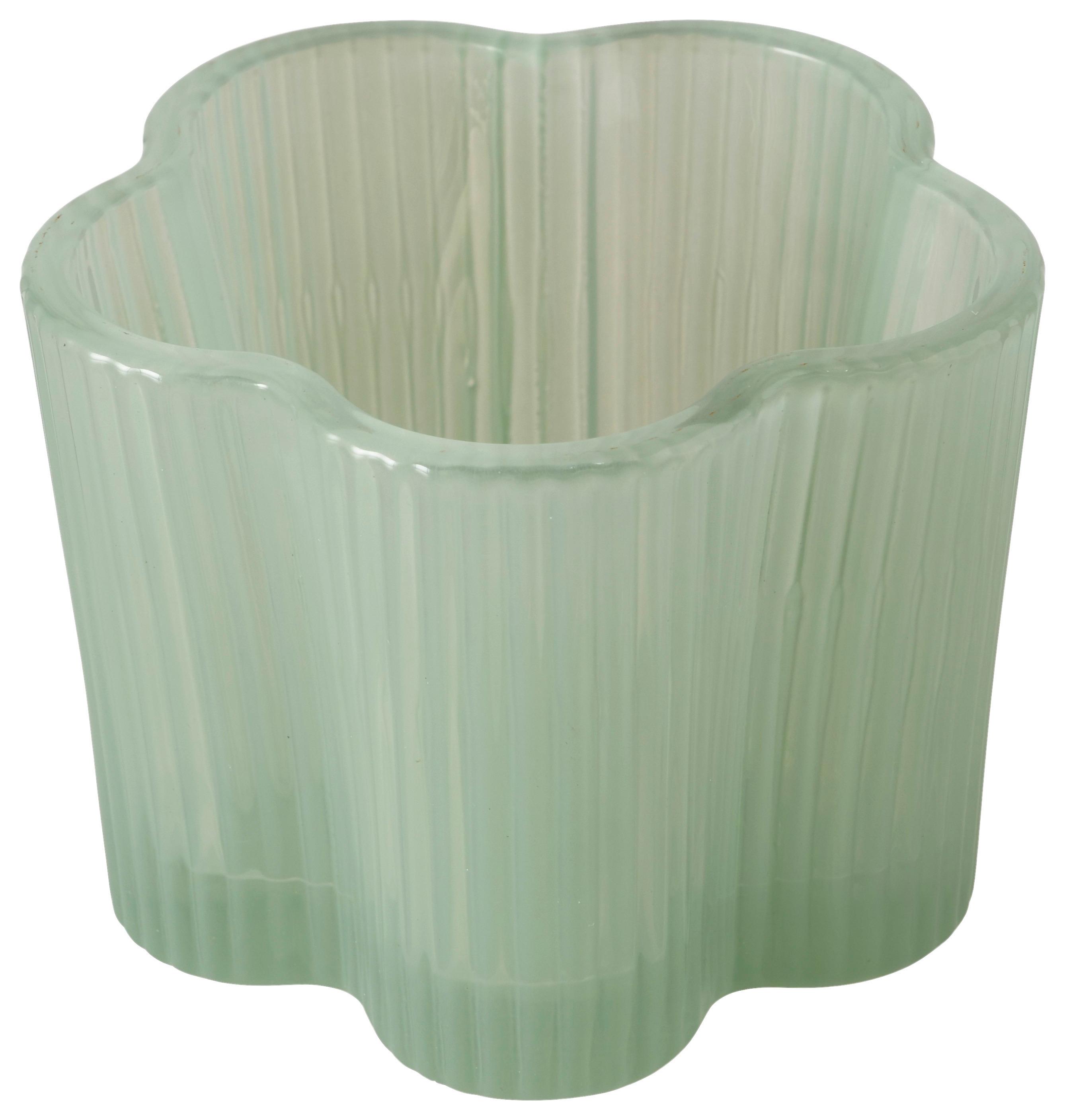 Teelichthalter Fiona I Hellgrün - Hellgrün, Basics, Glas (7,5/6cm) - Mömax