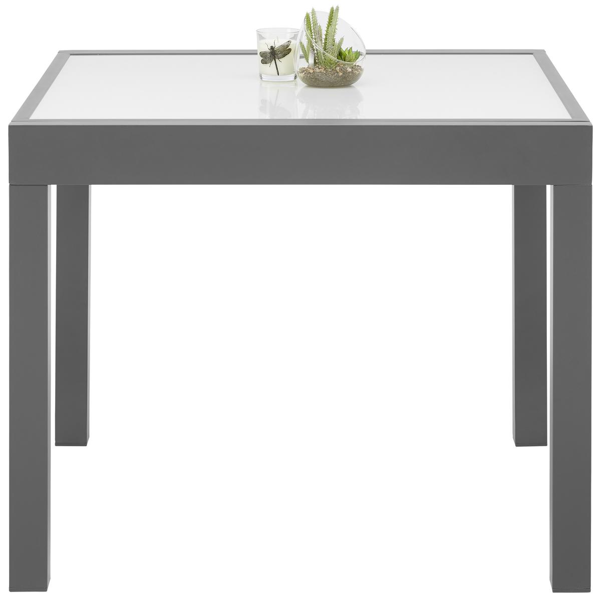 Vrtna Miza Atlanta 2 - antracit, Moderno, kovina/steklo (90-180/75/90cm) - Modern Living