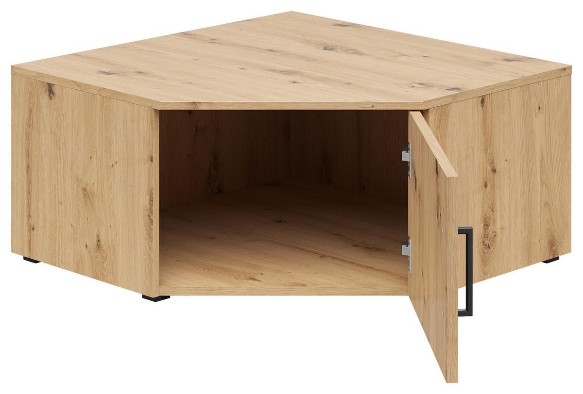 Aufsatzschrank Multistauraum Eiche Artisan - Schwarz/Eiche Artisan, Modern, Holzwerkstoff/Kunststoff (71,5/35/71,5cm) - Premium Living