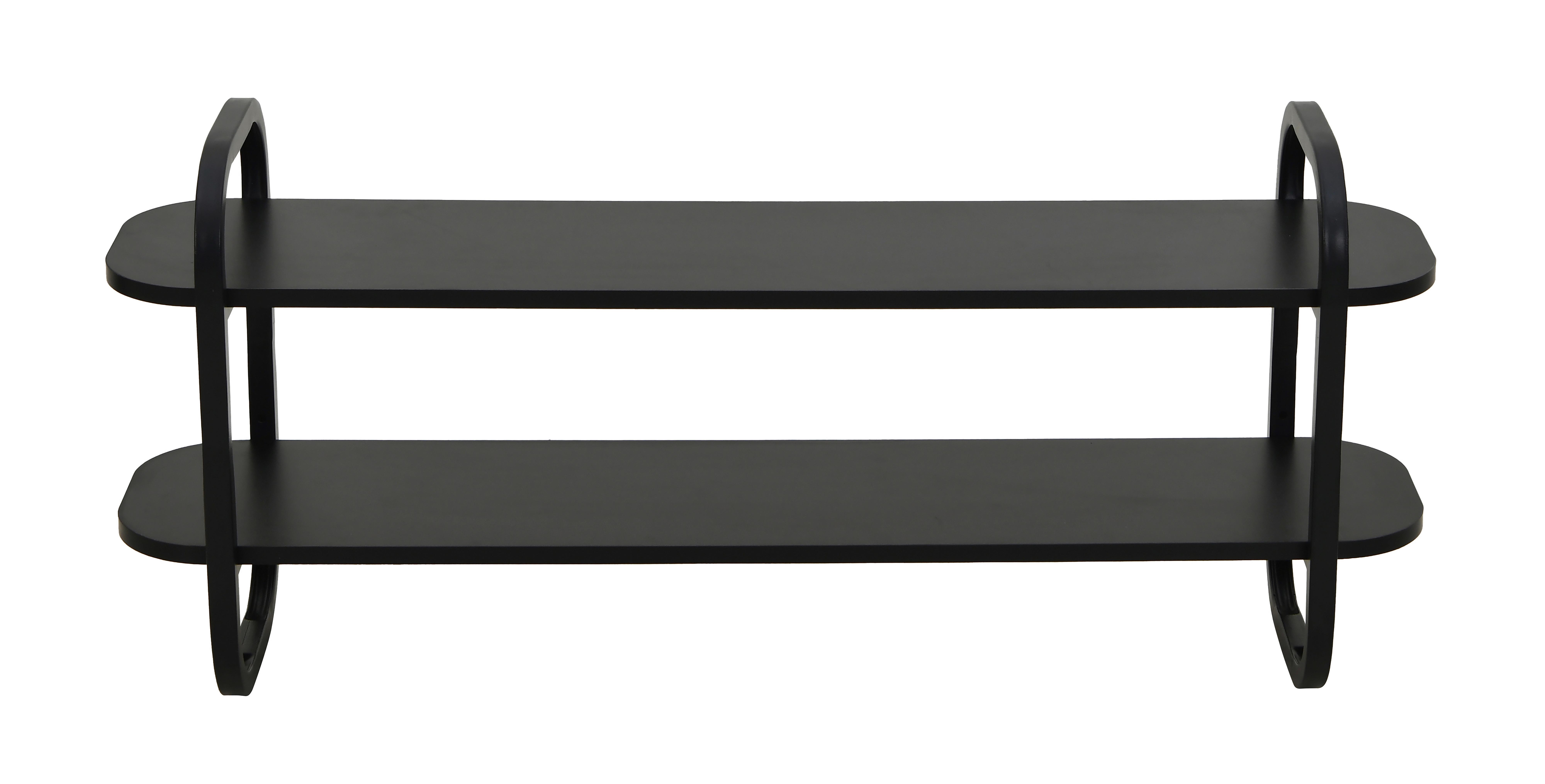 TV-Element Bend Schwarz - Schwarz, MODERN, Holzwerkstoff/Metall (100/44/27cm) - Mömax