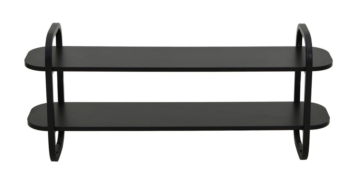 TV-Element Bend Schwarz - Schwarz, Modern, Holzwerkstoff/Metall (100/44/27cm) - Mömax
