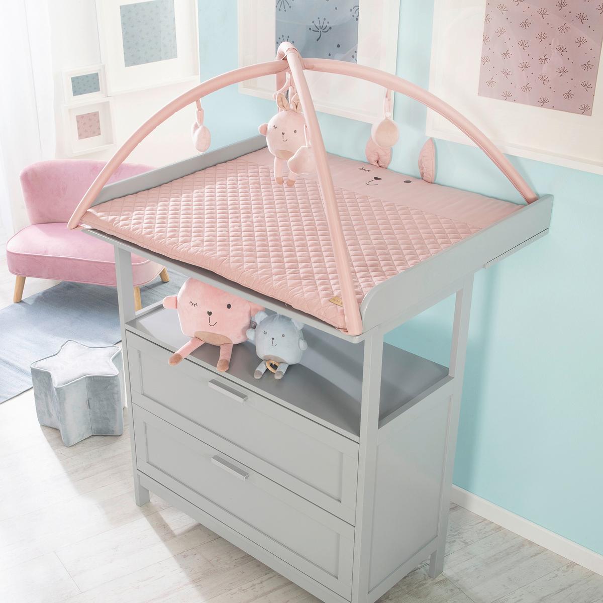 Krabbeldecke Roba Style Rosa ca. 85x45x75cm - Hellrosa, KONVENTIONELL, Textil (85/45/75cm) - Roba