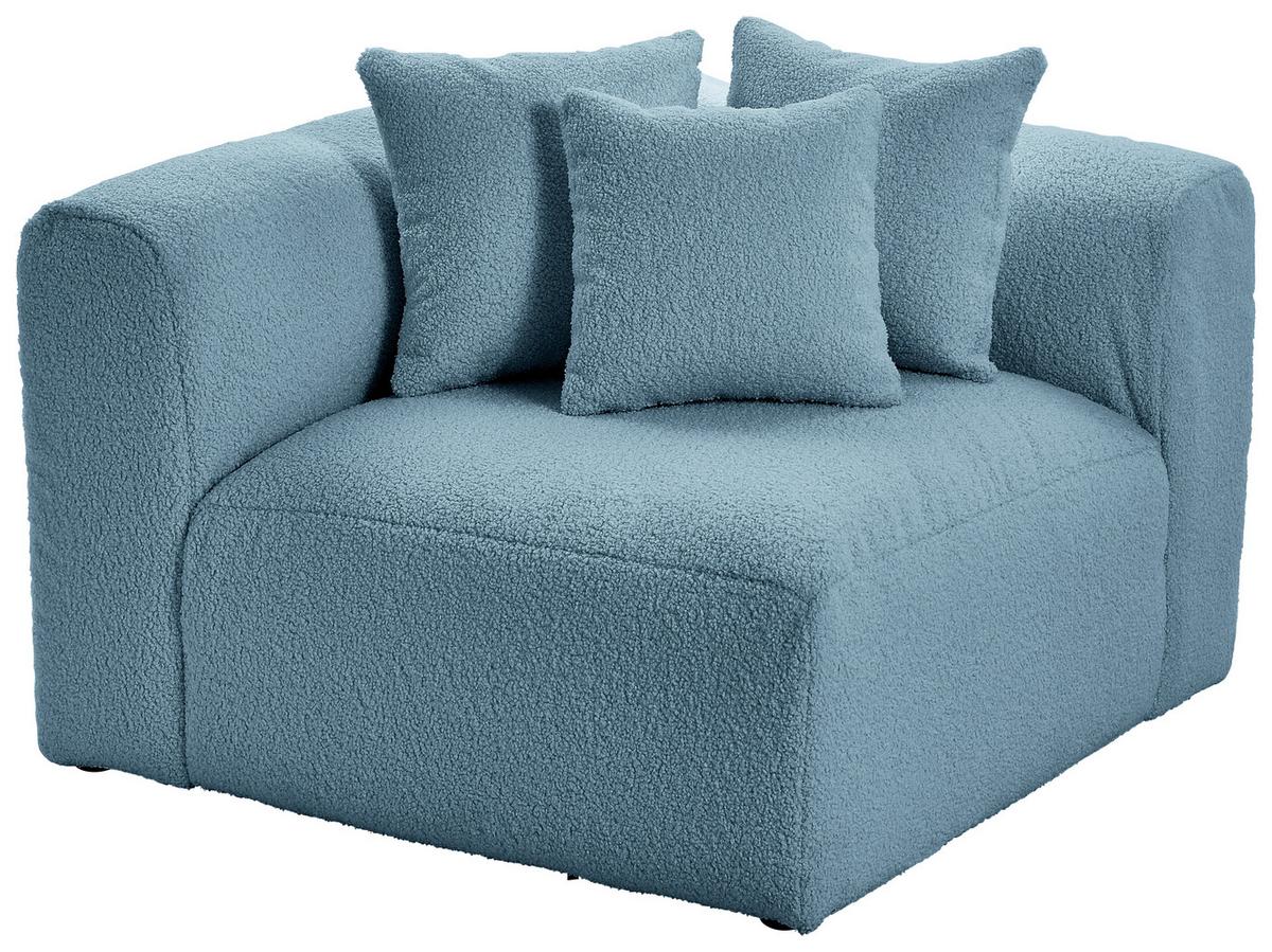 Modul Sofaelement Bloom Ecke Blau - Blau, Trend, Textil (115/70/115cm) - Livetastic