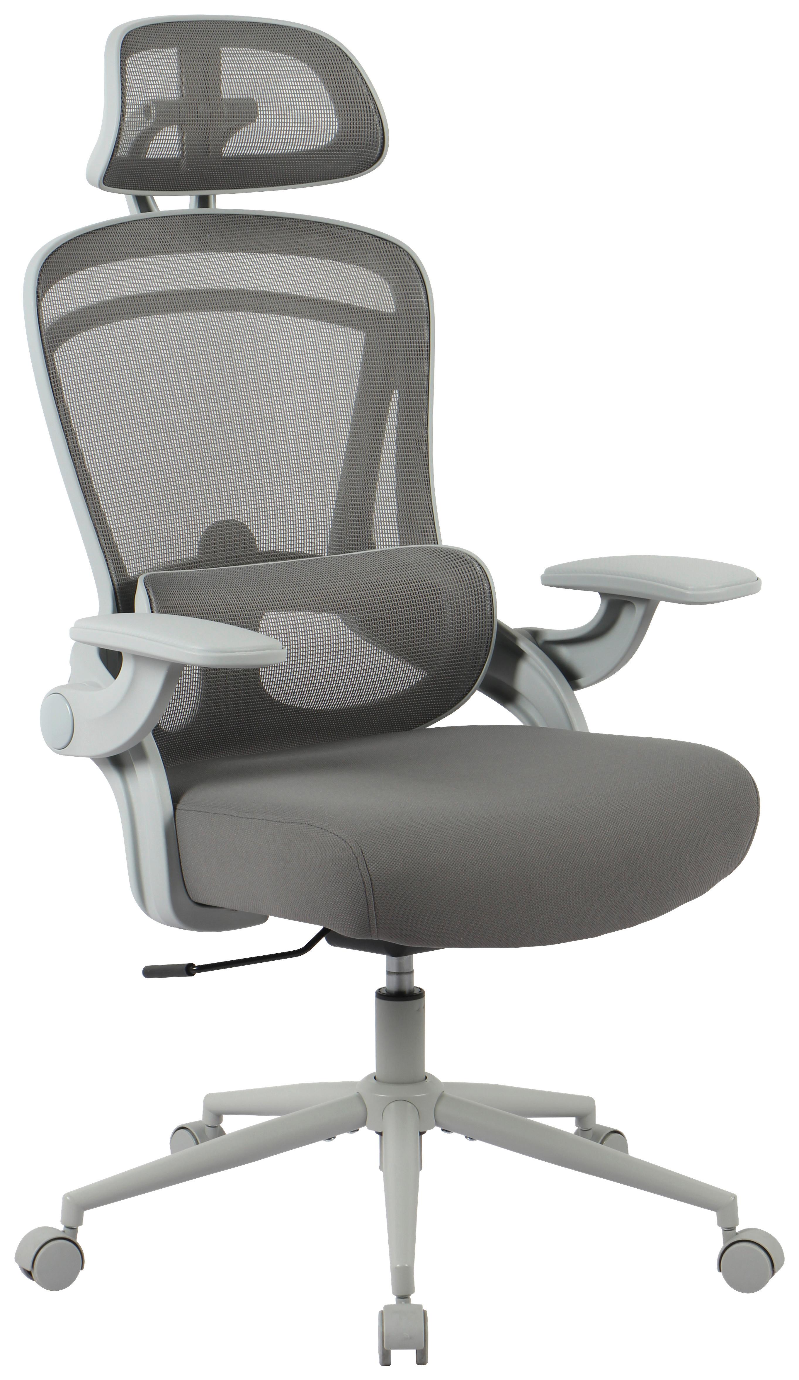 Stroll Uredska Stolica - siva/svijetlo siva, Moderno, metal/tekstil (73/115-123/71cm) - Premium Living