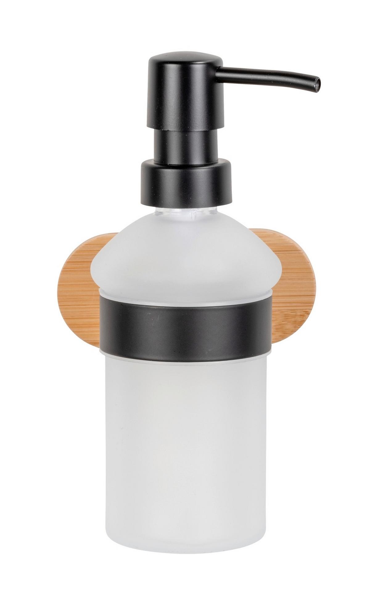 Dozirnik Za Milo Orea Bamboo - črna/naravne barve, Moderno, kovina/les (10/18/11cm) - Mömax