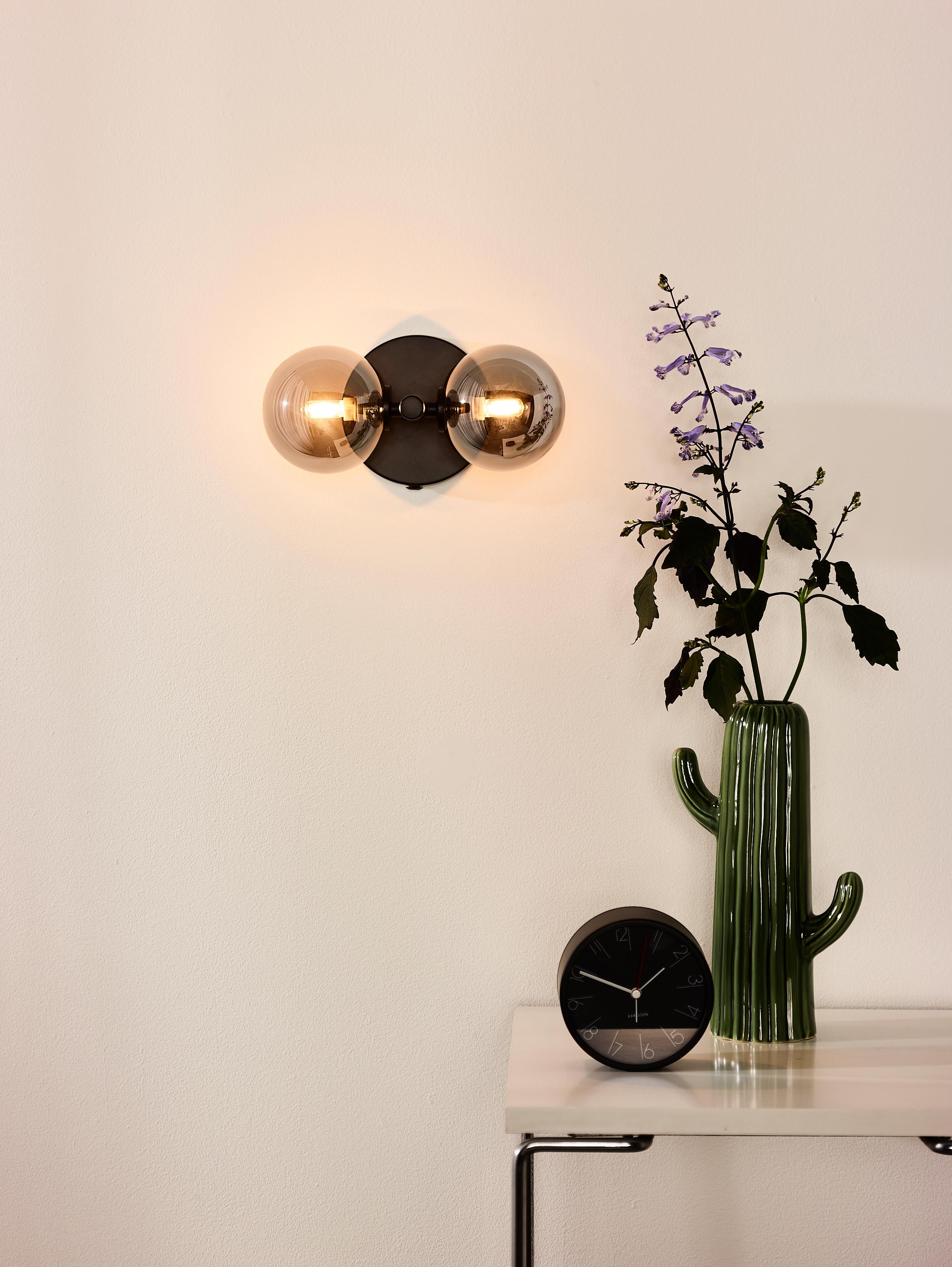 KINKIET 45274/02/30 TYCHO - czarny, Design, szkło (12/15/22cm) - Lucide