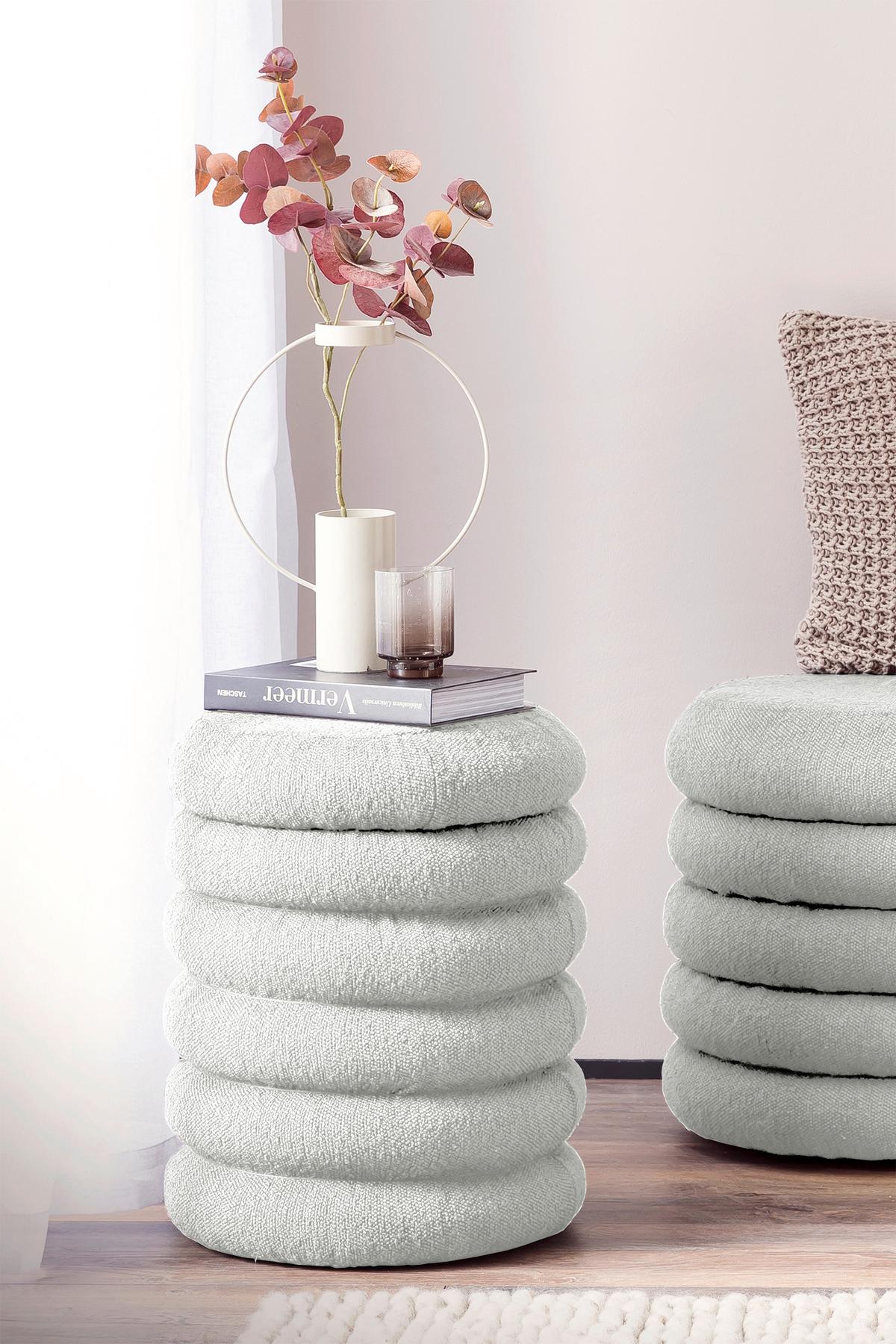 Tabure Bouclé, Bela - bela, Moderno, tekstil (38/45cm) - Livetastic