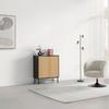 BYRÅ MADRID -EXKLUSIV- - svart/naturfärgad, Modern, metall/trämaterial (76/90/35cm) - Mömax