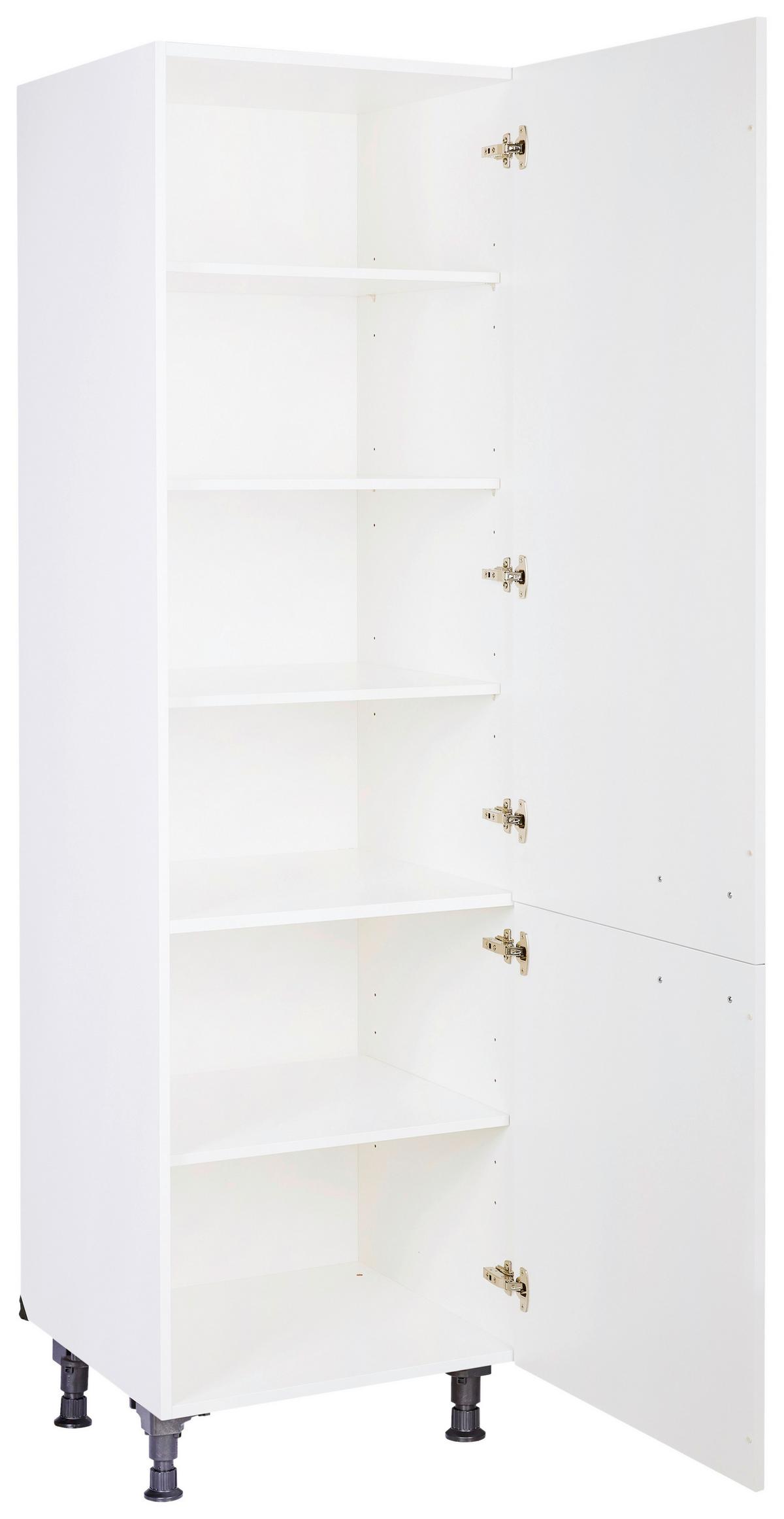 Geschirrschrank Touch Weiß - Edelstahlfarben/Weiß, MODERN, Holzwerkstoff/Metall (60/216,6/58cm) - Nobilia