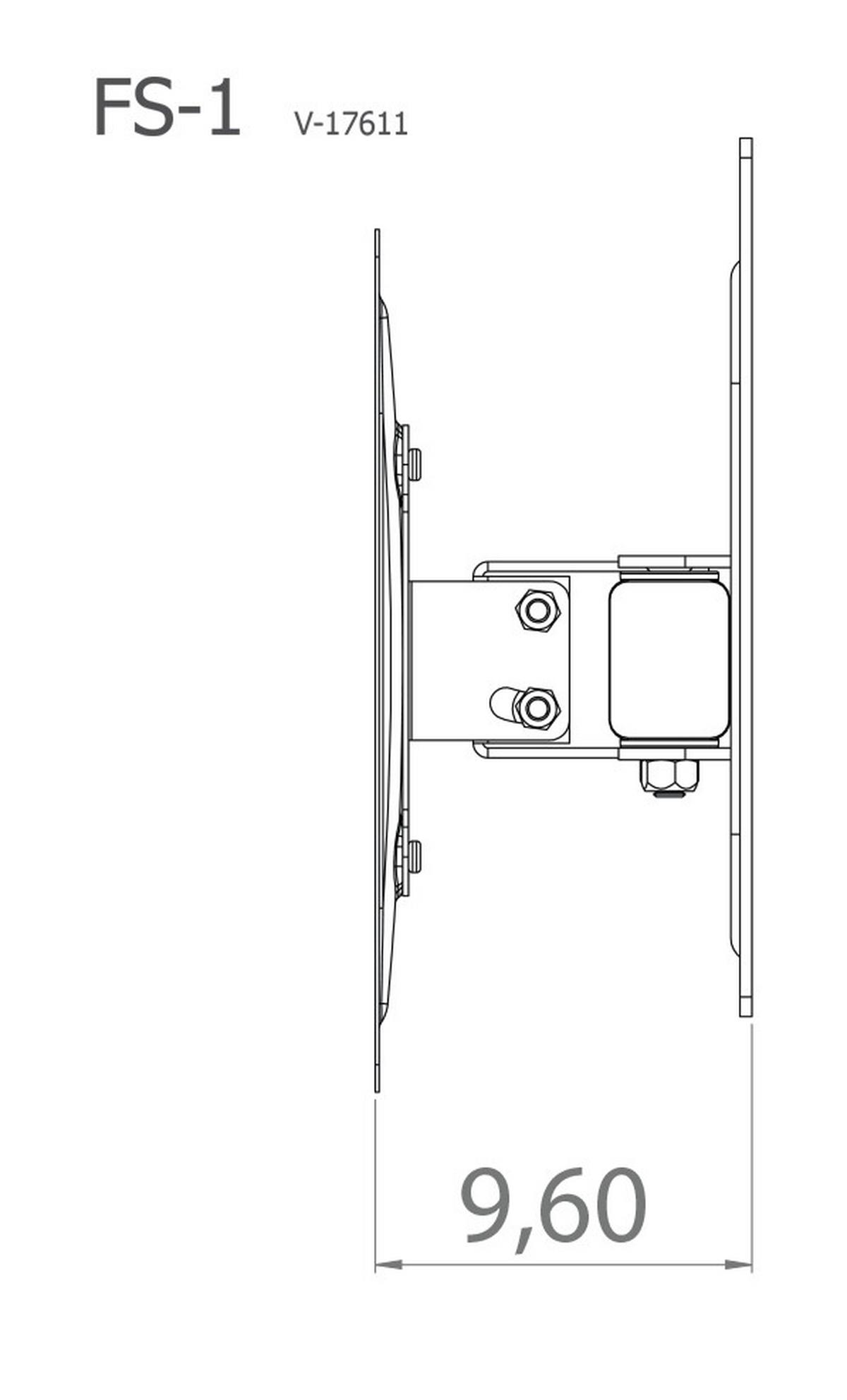 Stenski Nosilec Za Tv Fs 1, Srebrna, 24,33 Cm - srebrne barve, Konvencionalno, kovina (24,33/22/9,6cm) - MID.YOU