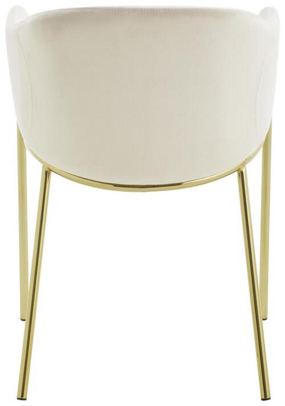 KRZESŁO Z PODŁOKIETNIKAMI KRONOS -TREND- - kolor złoty/taupe, Trend, metal/drewno (53/77/60cm) - Livetastic