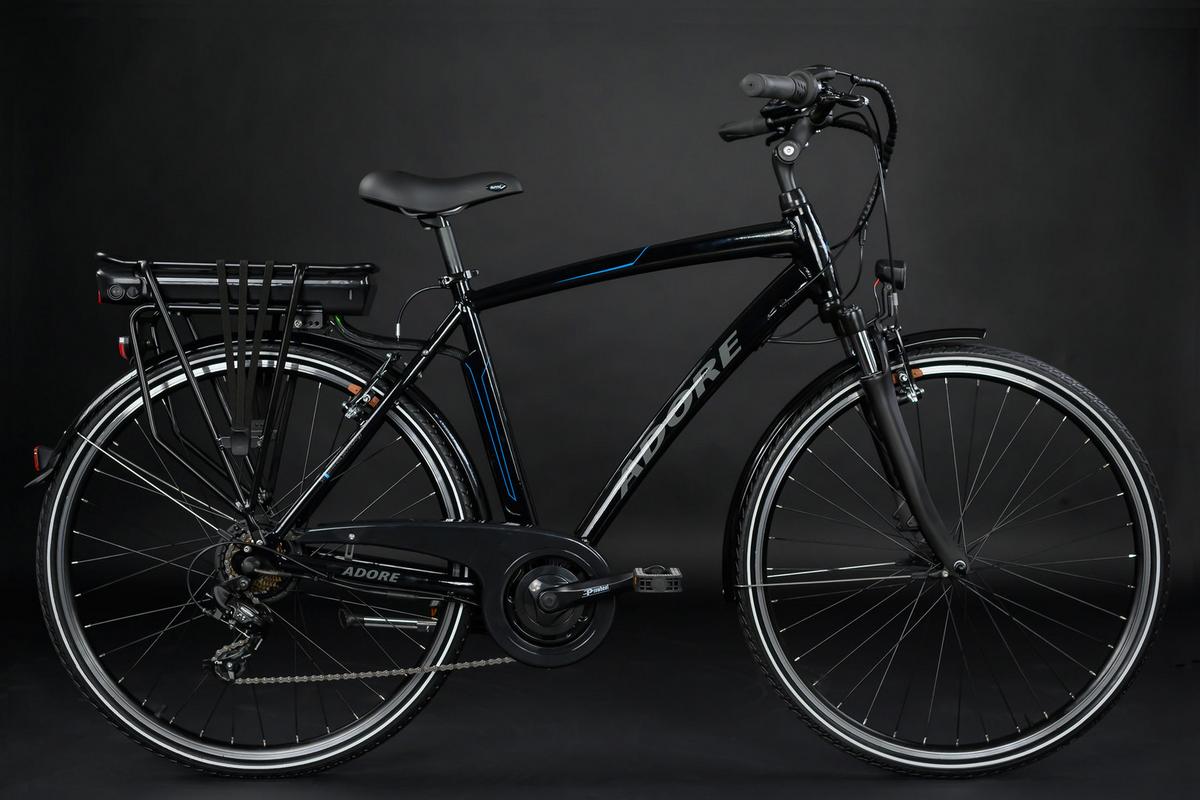Elektrofahrrad Alu-city Herren Adore 28" 113e - Schwarz, Design, Metall - Atrigo