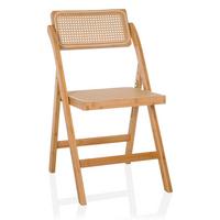 Zložljiv Stol Tudela Bamboo, Rjava - rjava, Moderno, les (45,5/83,5/45cm) - Gardenson