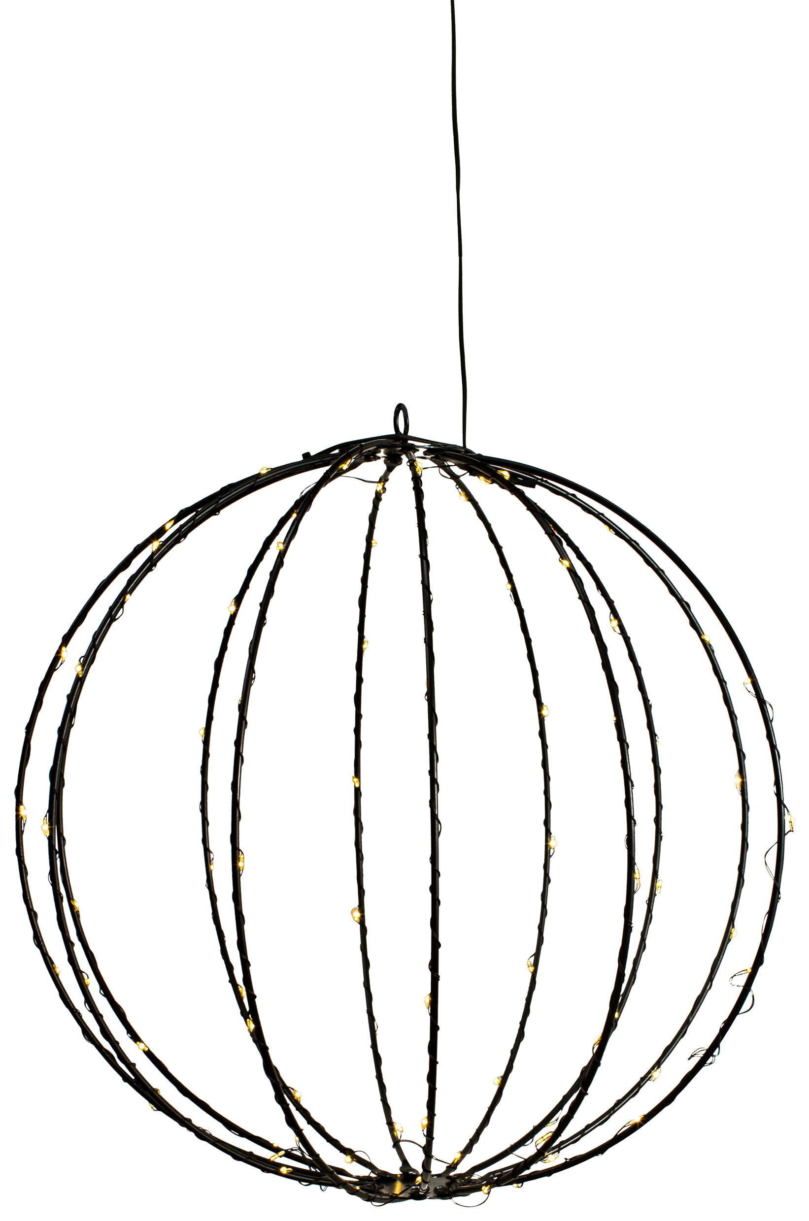 Dekokugel Simon Schwarz max. 0,6 Watt - Schwarz, Kunststoff/Metall (30cm) - Mömax