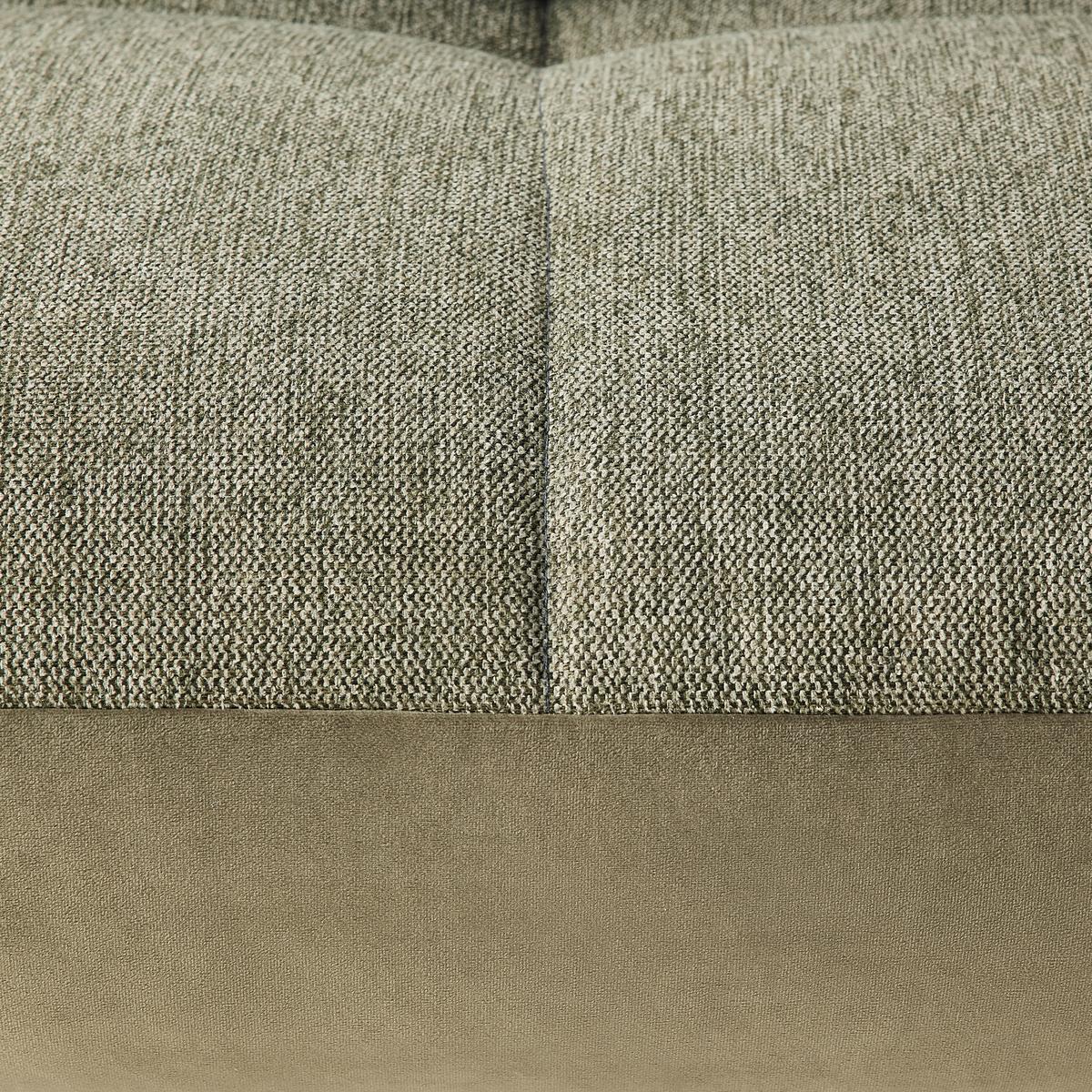 Wohnlandschaft Trendy Olivgrün - Schwarz/Olivgrün, MODERN, Holzwerkstoff/Textil (310/250cm) - Based