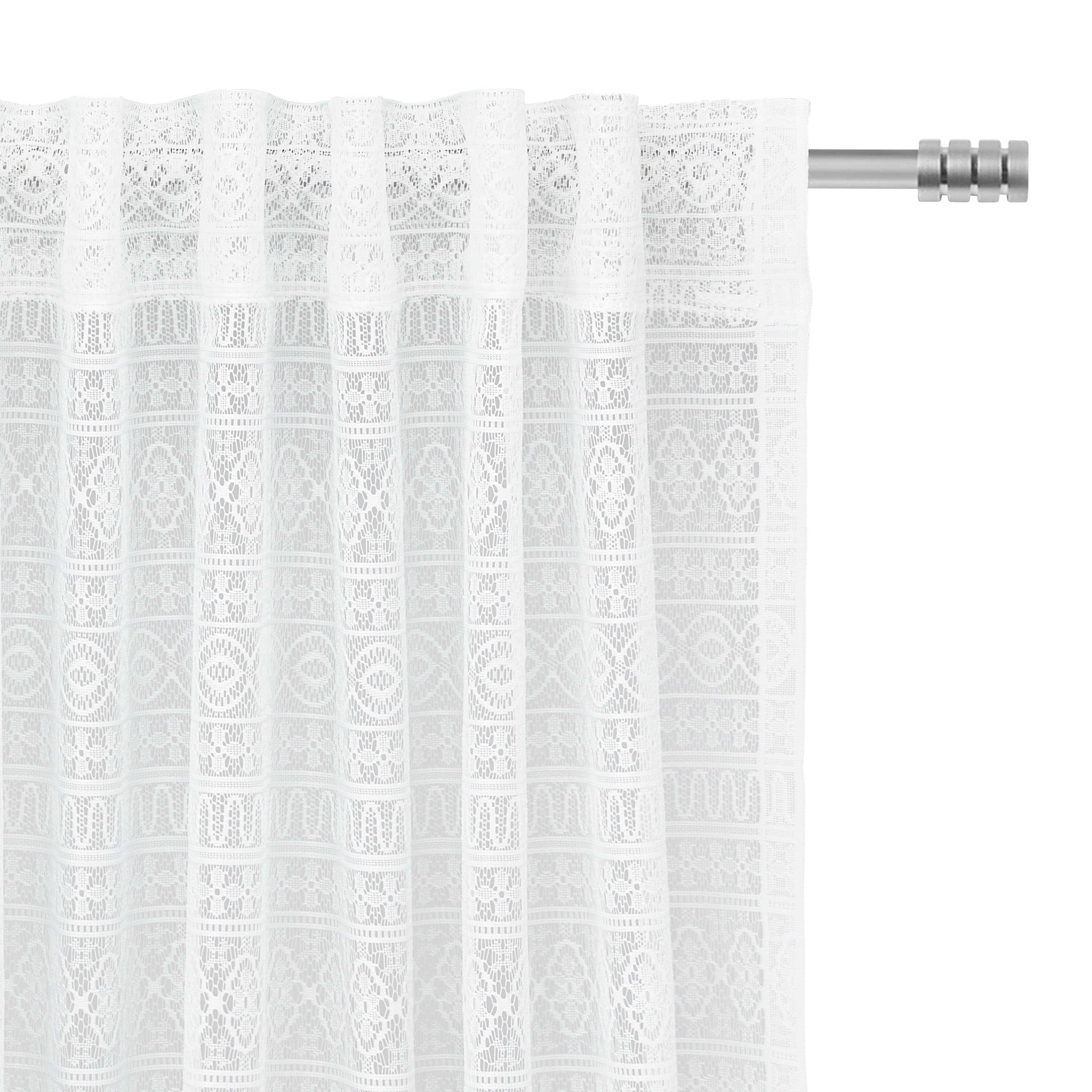 GARDINLÄNGD THERESA - vit, Romantik / Lanthus, textil (140/245cm) - Zandiara