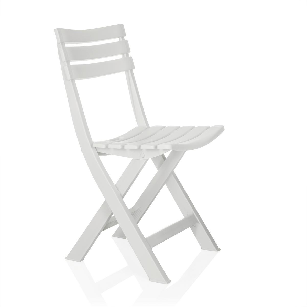 Zložljiv Stol Travano, Bela - bela, Moderno, umetna masa (42/80/45,5cm) - MID.YOU