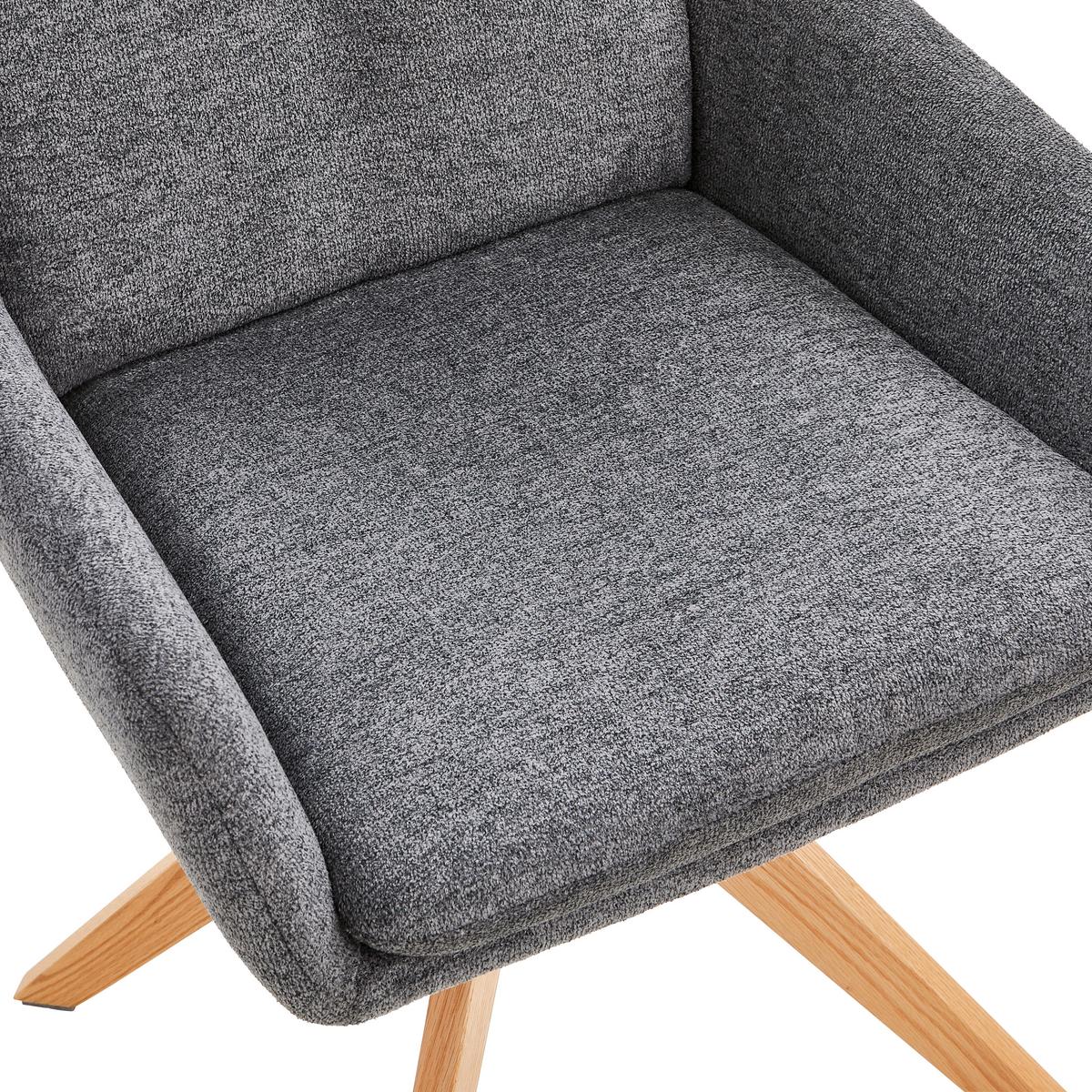 KRZESŁO Z PODŁOKIETNIKAMI SLIDE - kolor dębowy/szary, Modern, metal/drewno (59/91/65cm) - Livetastic