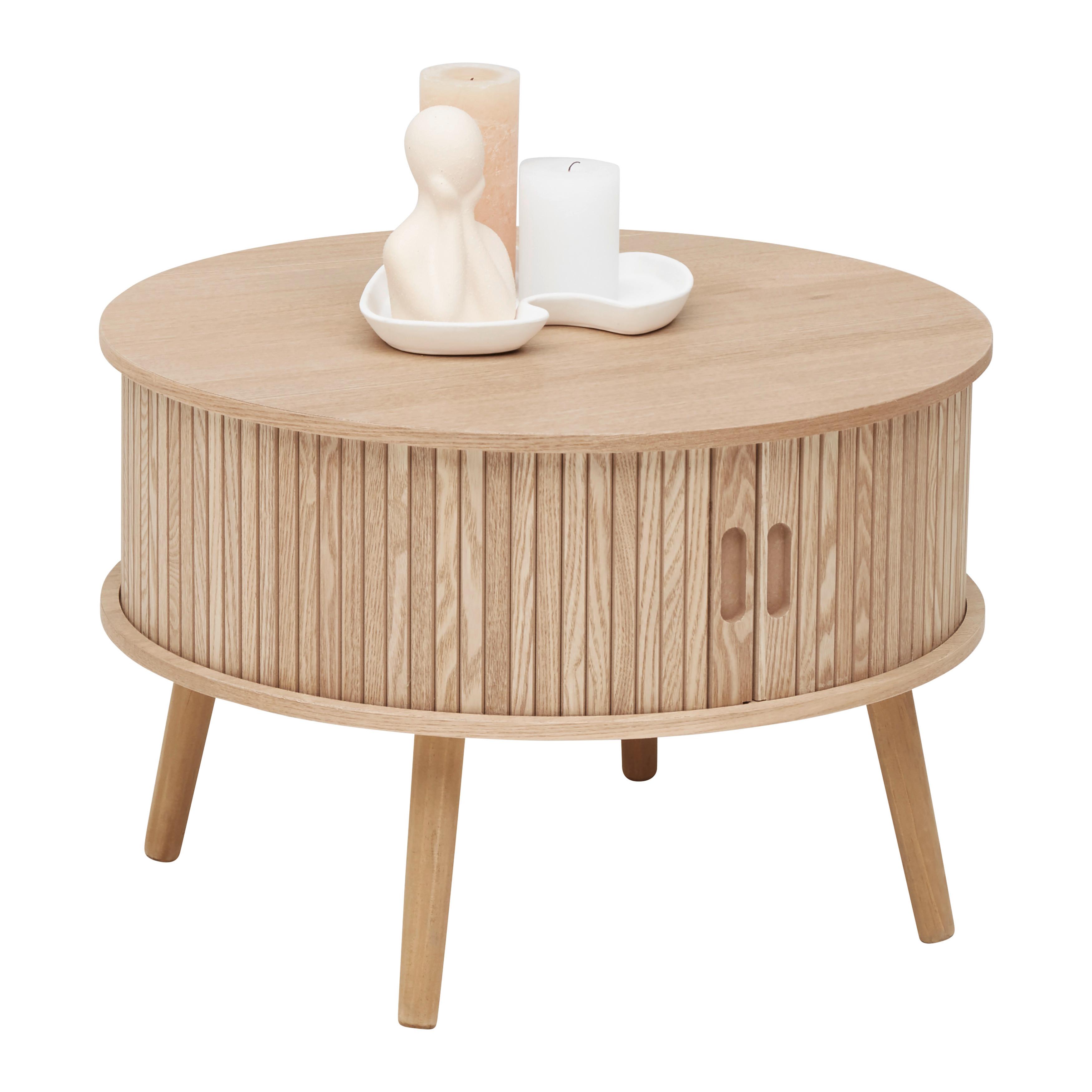 SOFFBORD SKANDY - naturfärgad, Modern, trämaterial/trä (60/40cm) - Premium Living