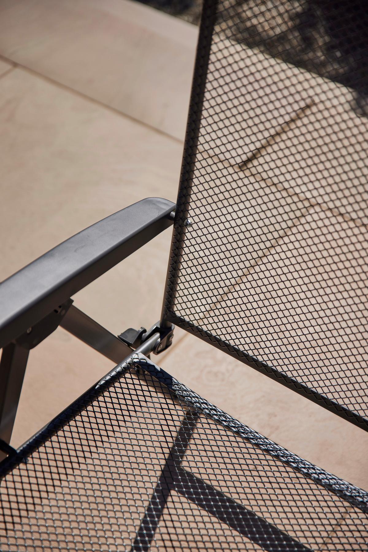 GARTENKLAPPSESSEL P23493 - Anthrazit, KONVENTIONELL, Metall (65/103/60cm) - Siena Garden