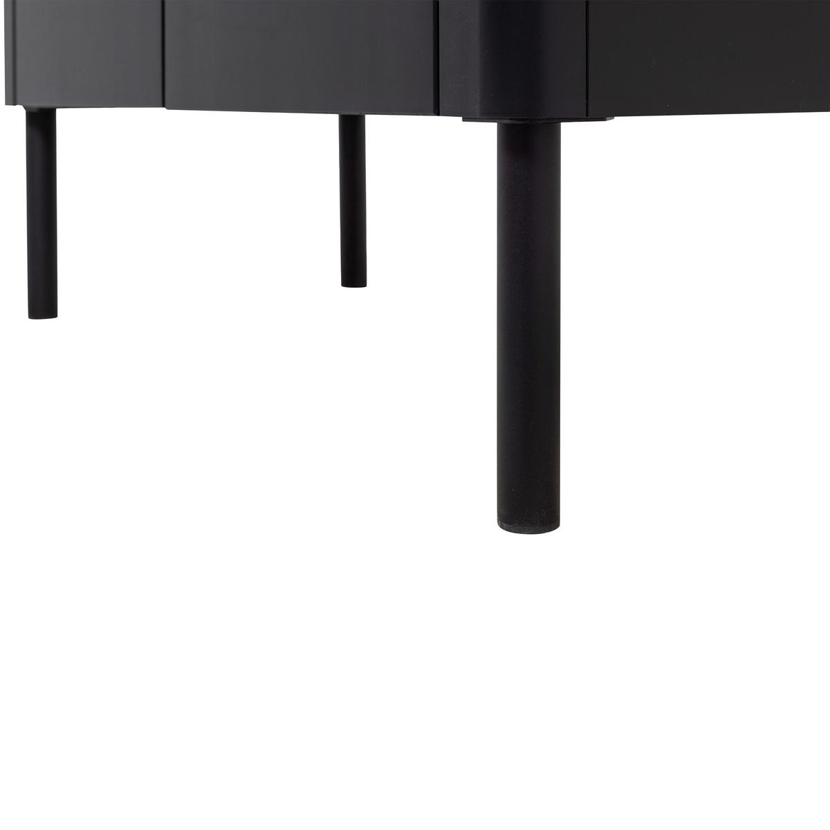 Schuhschrank Gunnar Schwarz B: 85 cm - Schwarz, Design, Holz/Metall (85/135/39cm) - Livetastic