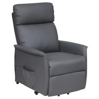 Tv-fotelj Graham, Siva, Električno Nastavljiv - temno siva/siva, Konvencionalno, kovina/tekstil (66/80-97/90-159,5cm) - Modern Living