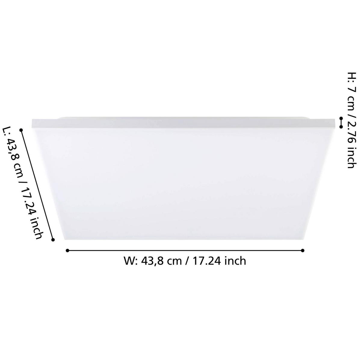 Deckenleuchte 900569_trupiana - Weiss, Basics, Metall (58,7/58,7/6,2cm) - Eglo