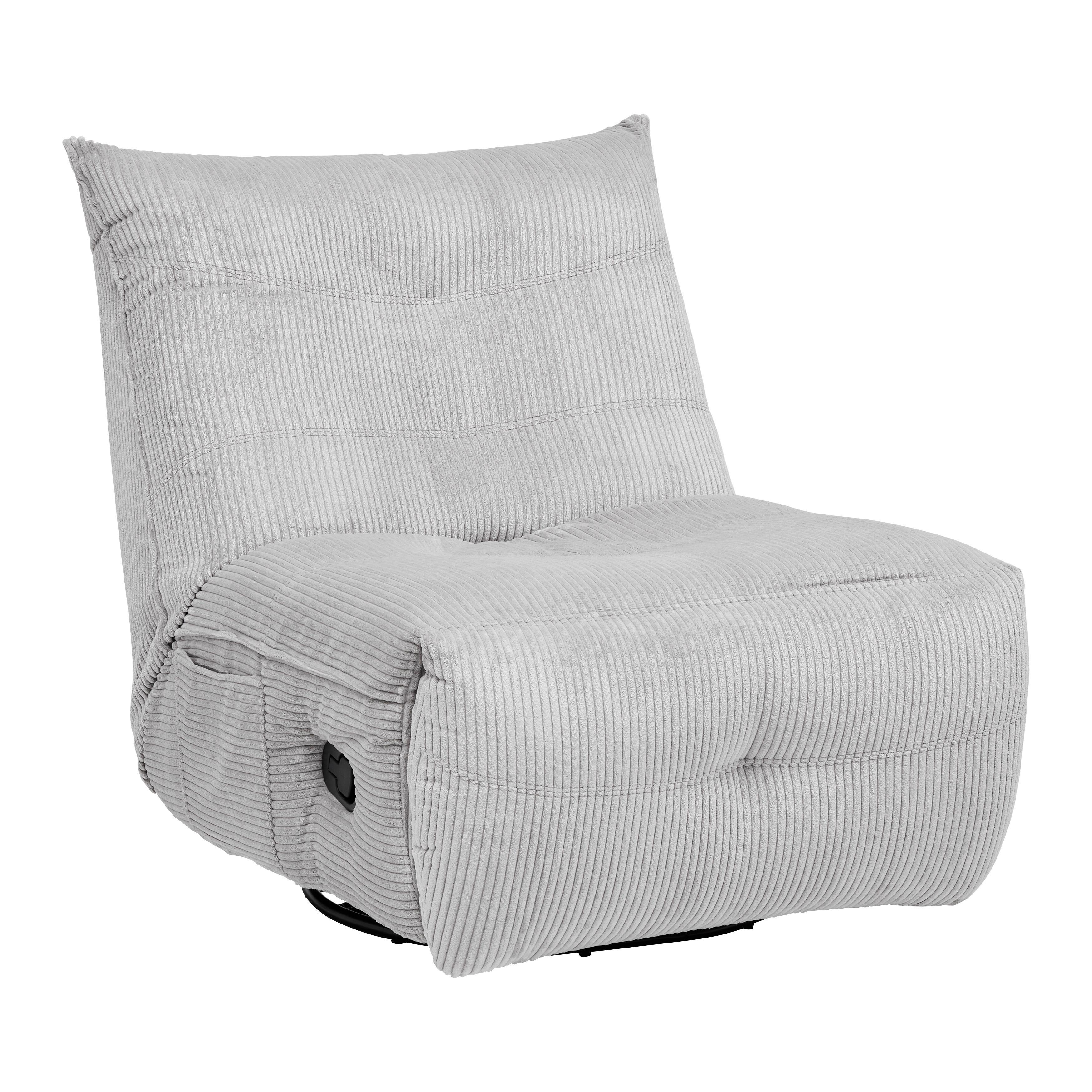 Počivalnik Alura, Svetlo Siva - črna/svetlo siva, Moderno, kovina/tekstil (90/92/90cm) - Bessagi Home
