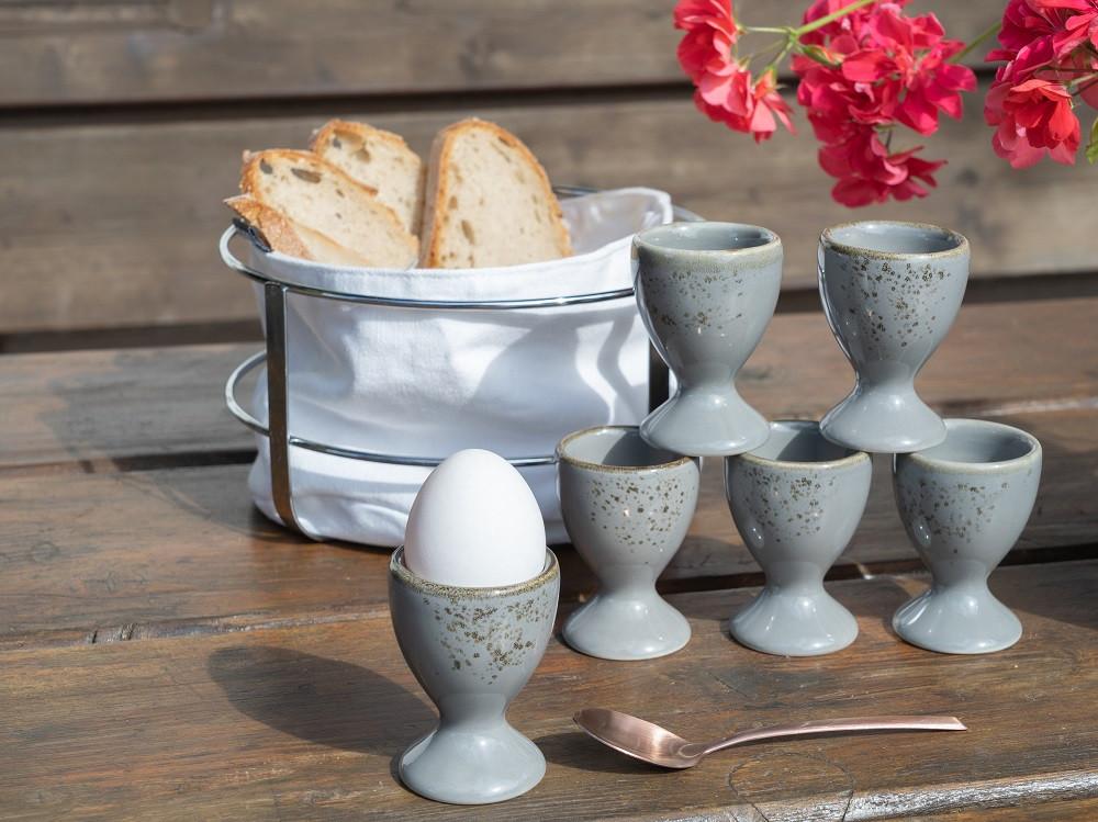 Set Postavkov Za Jajca Stone, 6-Delni - siva, Trend, keramika (5,5cm) - Creatable