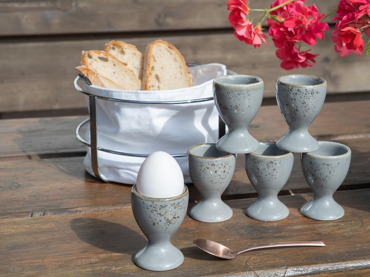 Set Postavkov Za Jajca Stone, 6-Delni - siva, Trend, keramika (5,5cm) - Creatable